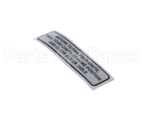 920196 Globe Carriage Tilt Label