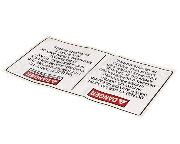 96618 Henny Penny Operation Hazard Label