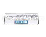 96958 Henny Penny Label - Notice Check Valve