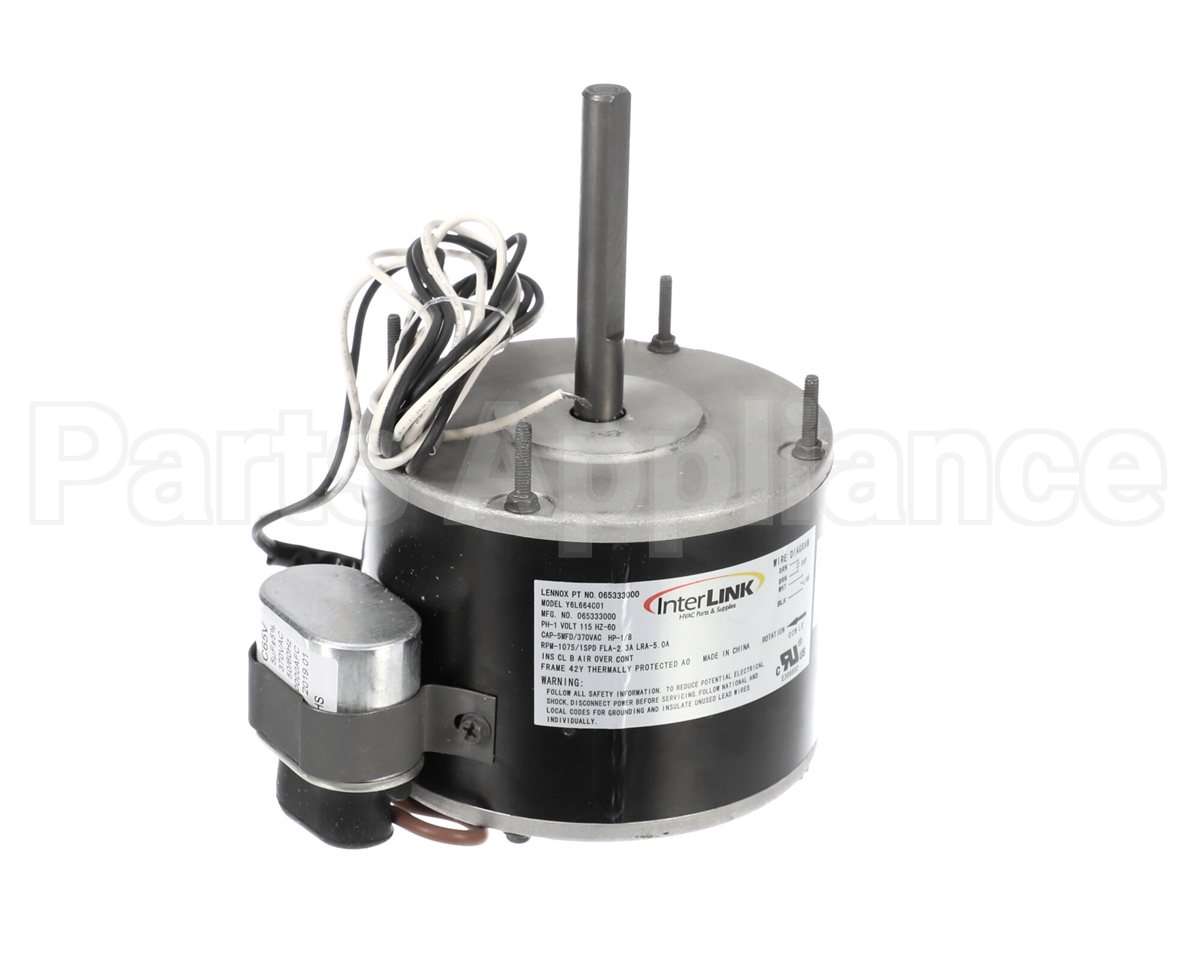 96M54 Lennox Fan Motor, 1/8 Hp, 1075 Rpm, 115Vac, 42