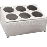 97241 Compatible Vollrath Holder, Flatware, 6 Cylinder, Ss