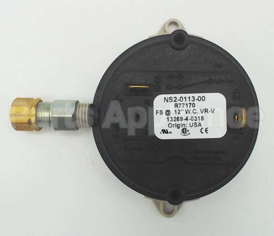 NS2-0113-00 Cleveland Controls Pressure Switch .12"Wc