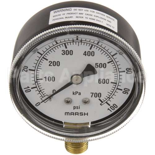 A12424 Compatible Toastmaster - Middleby Marshall Pressure Gauge 2-1/2, 0-100Psi