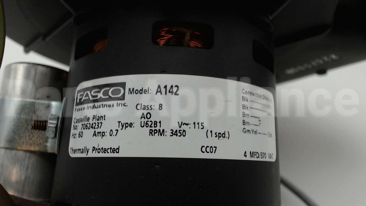 A142B Regal Rexnord - Fasco 115V 3450Rpm 1Spd Ccse Ind Mtr