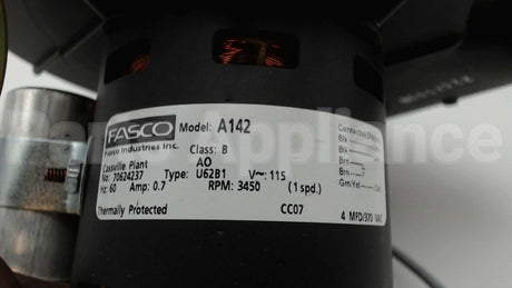 A142B Regal Rexnord - Fasco 115V 3450Rpm 1Spd Ccse Ind Mtr