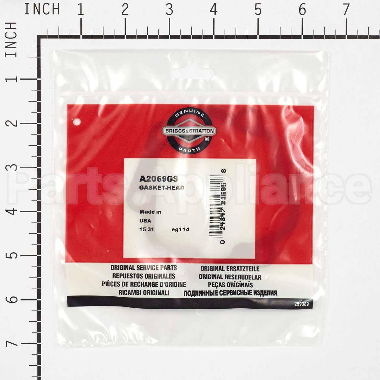 A2069GS Briggs & Stratton Gasket-Head