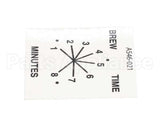 A546-021 Grindmaster Cecilware Decal, Columbia Timer