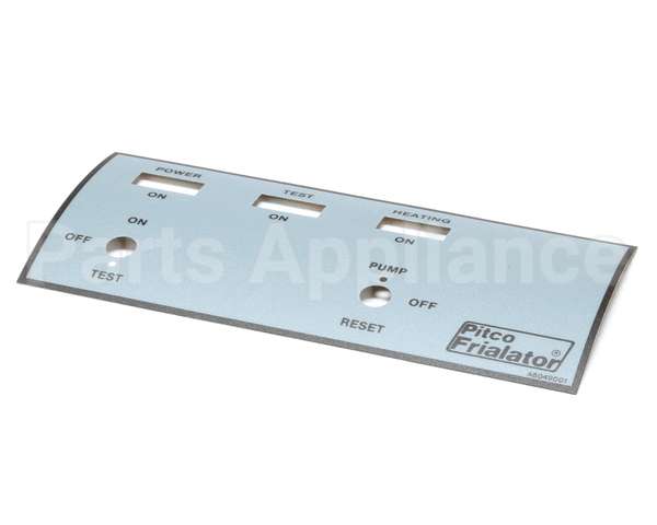 A6049001 Pitco Label,Ovrelay Fr Panel Left Hand E147Ufm