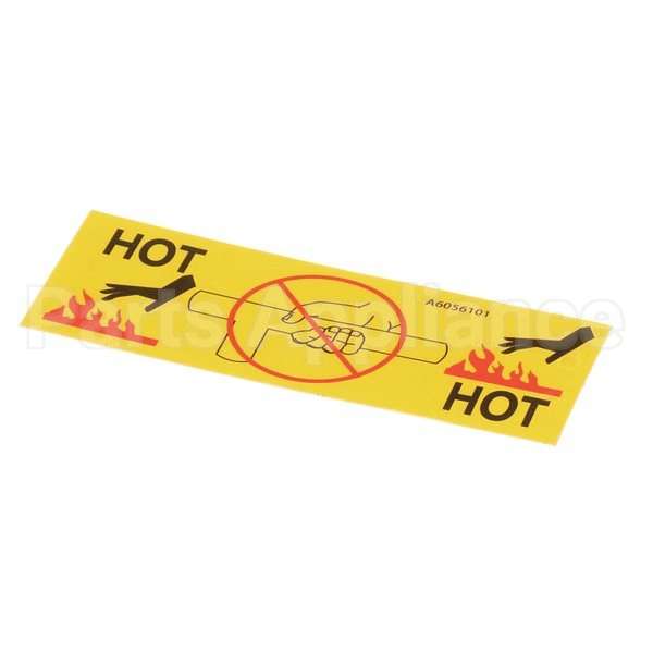 A6056101 Compatible Pitco Lbl, Caution Hot Drain
