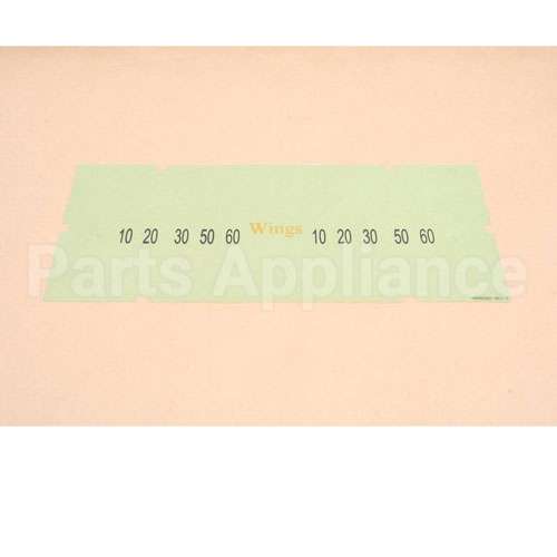 A6085502 Compatible Pitco Ovrly Hooters Wings Lbl