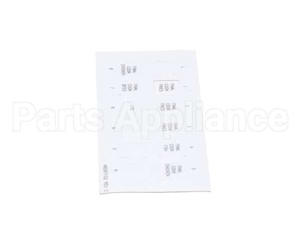 A6097102 Pitco Label,Ssh60W Right Hand Finish