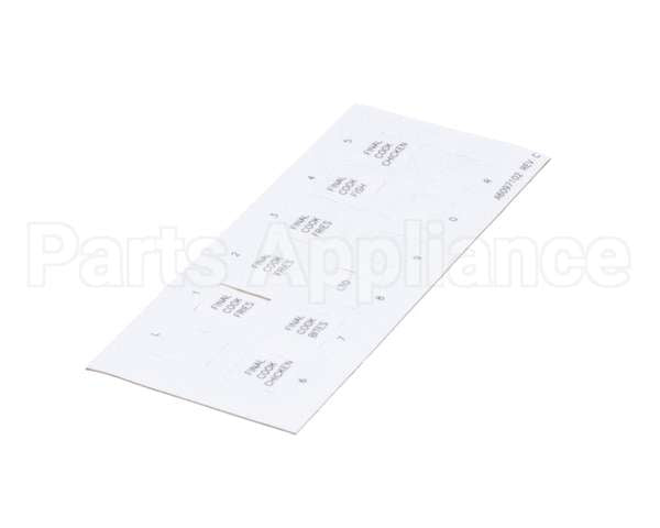 A6097102 Pitco Label,Ssh60W Right Hand Finish