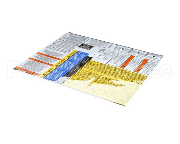 A6100201 Pitco Label,Sheet Gas 7,14,18,14R,14C