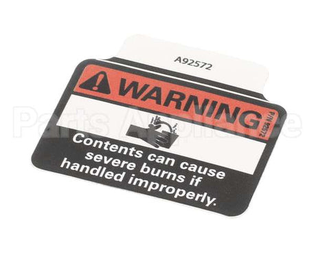 A92572 Grindmaster Cecilware Decal Warning Splash