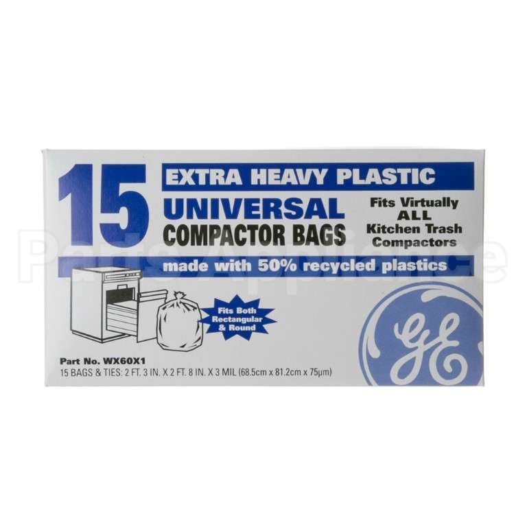 WX60X1 GE Universal Compactor Bags - 15 Count