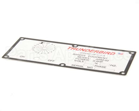 ARM-02-179 Thunderbird Switch Plate