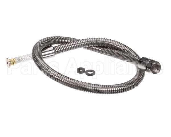 B-0044-H2AE T&S Brass Hose, 44 Flexible Stainless St