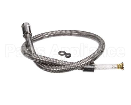 B-0044-H2AE T&S Brass Hose, 44 Flexible Stainless St