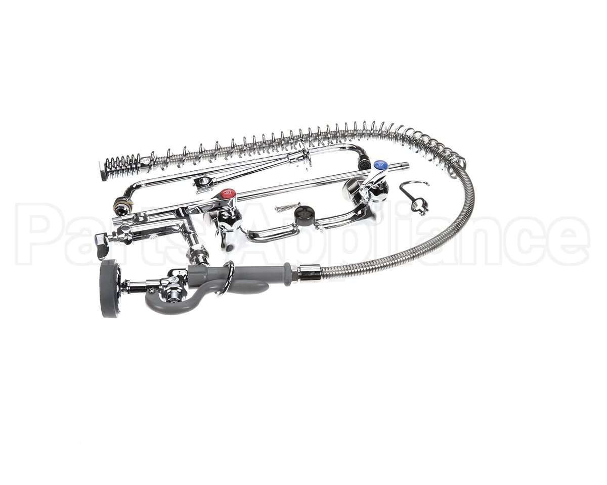 B-0133-ADF14-B T&S Brass Easyinstall Pre-Rinse, Spring Action, 8