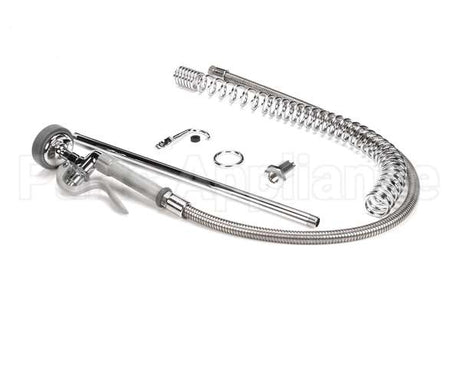 B-0133-LB T&S Brass Pre-Rinse, Spring Action, 18 Riser, 44 H