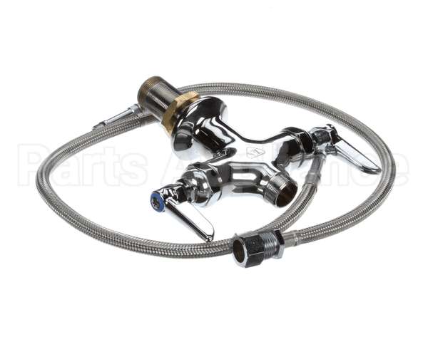 B-0200-LN T&S Brass Double Pantry Base Faucet, Swivel Outlet
