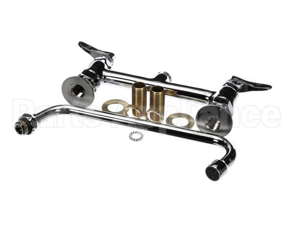 B-0220-061XCRF1 T&S Brass 8 Deck Mount Faucet, Ceramas, 10 Swing N