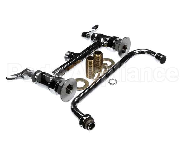 B-0220-061XCRF1 T&S Brass 8 Deck Mount Faucet, Ceramas, 10 Swing N