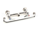 B-0221 T&S Brass Double Pantry Faucet, Deck Mount, 8 Cent