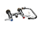 B-0228-CC T&S Brass Double Pantry Faucet, Deck Mount, 4 Cent