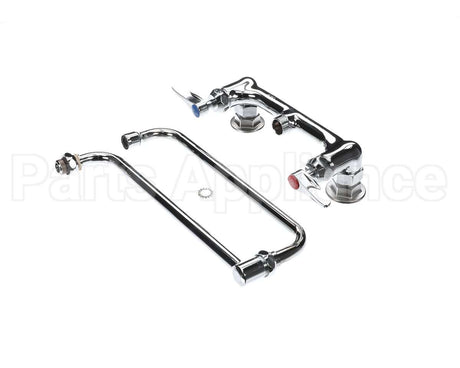 B-0230-24DJ-CR T&S Brass Faucet, 8 Wall Mount, Ceramas, 24 Double