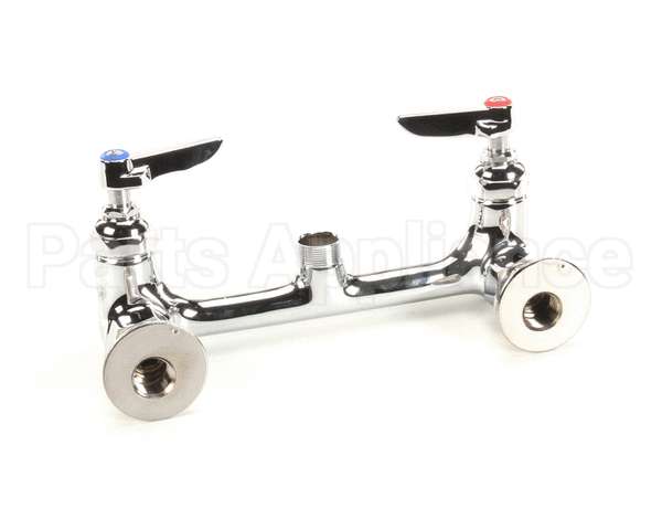 B-0230-LN T&S Brass Double Pantry Swivel Base Faucet, Wall M