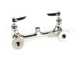 B-0230-LN T&S Brass Double Pantry Swivel Base Faucet, Wall M