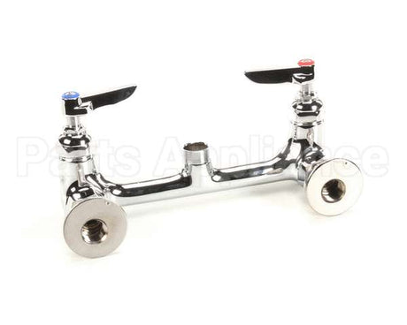 B-0230-LN T&S Brass Double Pantry Swivel Base Faucet, Wall M