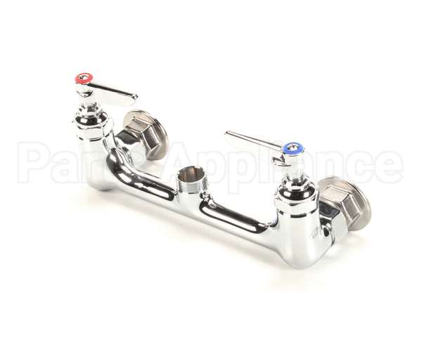 B-0230-LN T&S Brass Double Pantry Swivel Base Faucet, Wall M