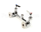 B-0230-LN T&S Brass Double Pantry Swivel Base Faucet, Wall M