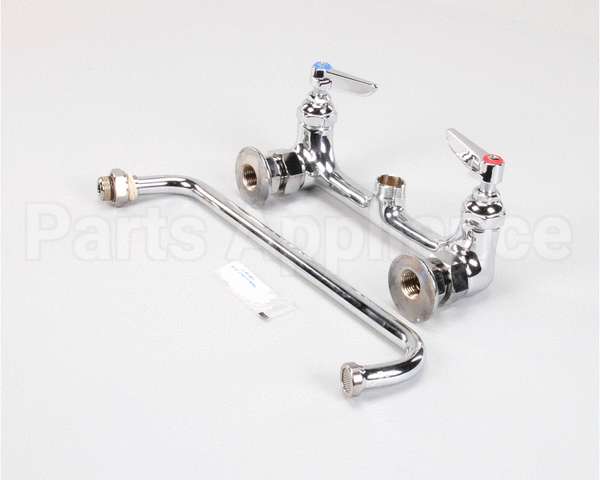 B-0231 T&S Brass Double Pantry Faucet, Wall Mount, 8 Cent