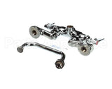 B-0237 T&S Brass Double Pantry Faucet Wall Mount Adjust