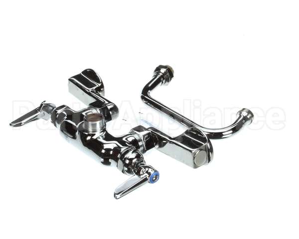 B-0237 T&S Brass Double Pantry Faucet Wall Mount Adjust