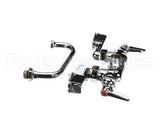 B-0237 T&S Brass Double Pantry Faucet Wall Mount Adjust