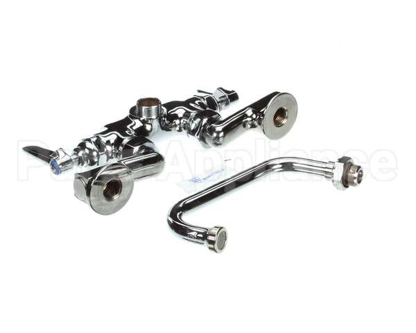 B-0237 T&S Brass Double Pantry Faucet Wall Mount Adjust