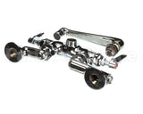 B-0243 T&S Brass Double Pantry Faucet Wall Mount Adjust