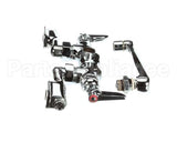 B-0243 T&S Brass Double Pantry Faucet Wall Mount Adjust