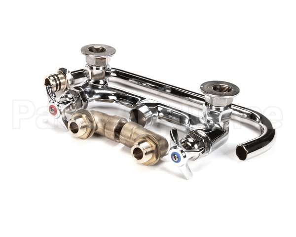 B-0290 T&S Brass Big-Flo Mixing Faucet, 8 Wall Mount, 12