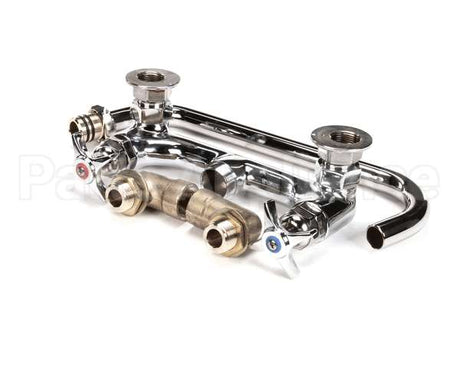 B-0290 T&S Brass Big-Flo Mixing Faucet, 8 Wall Mount, 12