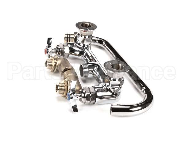 B-0290 T&S Brass Big-Flo Mixing Faucet, 8 Wall Mount, 12