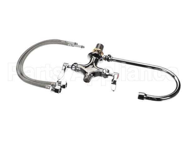B-0300-CR T&S Brass Double Pantry Faucet, Single Hole Base,