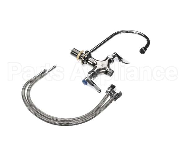 B-0300-CR T&S Brass Double Pantry Faucet, Single Hole Base,