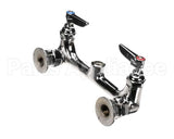 B-0330-LN T&S Brass Double Pantry Base Faucet, Wall Mount, 8