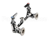 B-0330-LN T&S Brass Double Pantry Base Faucet, Wall Mount, 8