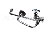 B-0592 T&S Brass Pot Filler, Wall Mount, Single Control,